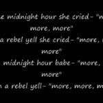 in the midnight hour she cried more more more lyrics