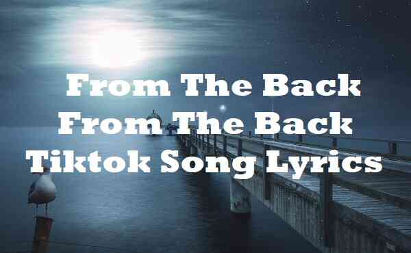from the back from the back tiktok song lyrics