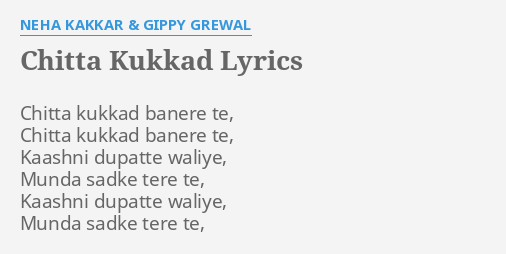 chitta kukkad banere te lyrics