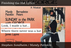 i made a hat where there never was a hat lyrics