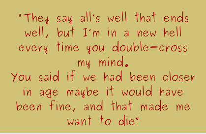 you said if we had been closer in age lyrics