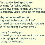 am i crazy to think that i could be in love lyrics