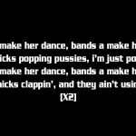 bands make her dance lyrics