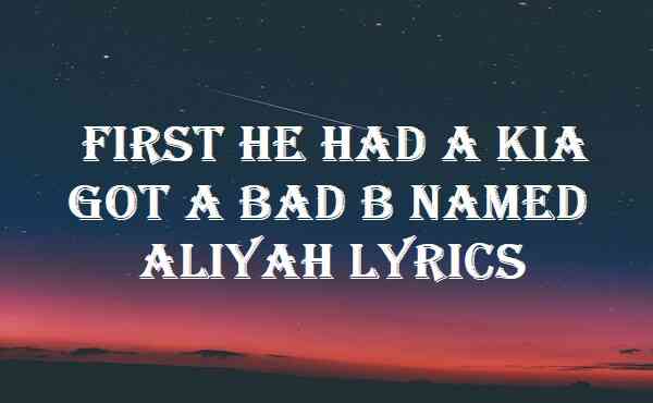 had a bad b named aaliyah lyrics