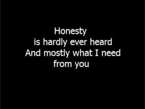 honesty is such a lonely word lyrics