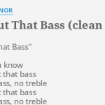 all about that bass lyrics clean