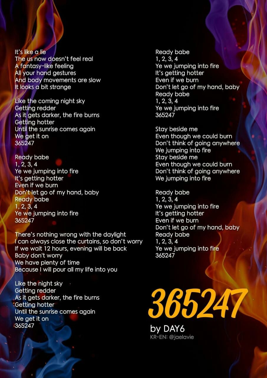 day6 like a fire lyrics