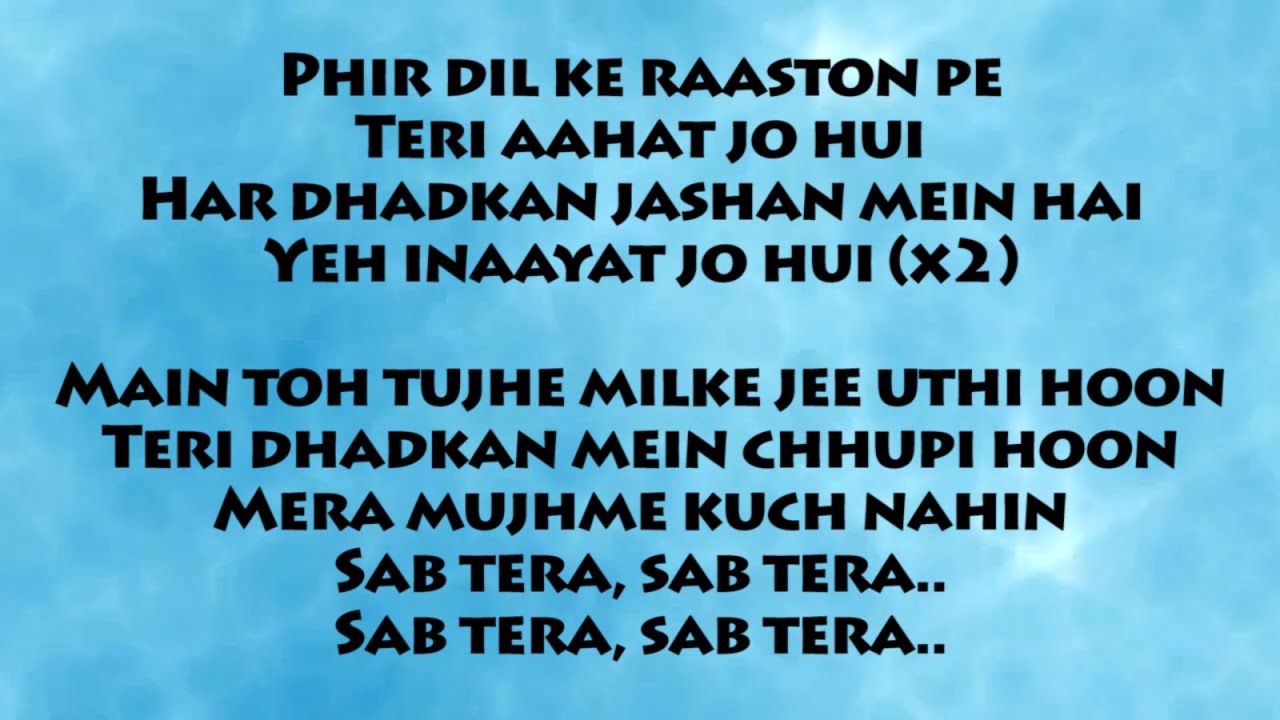 main to tere rang mein rang chuka hu lyrics