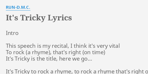 this speech is my recital lyrics