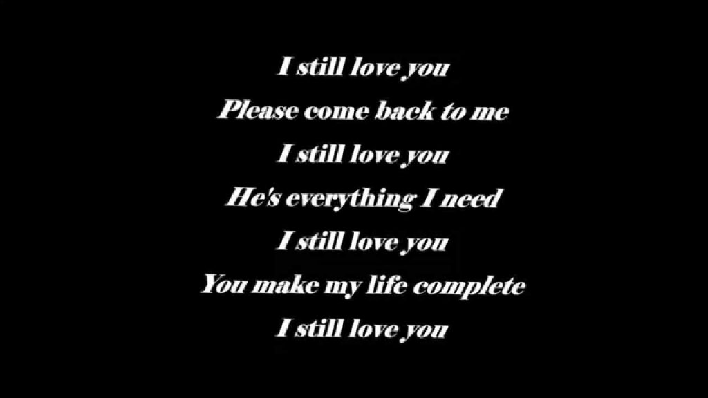 “I Still Love You” lyrics