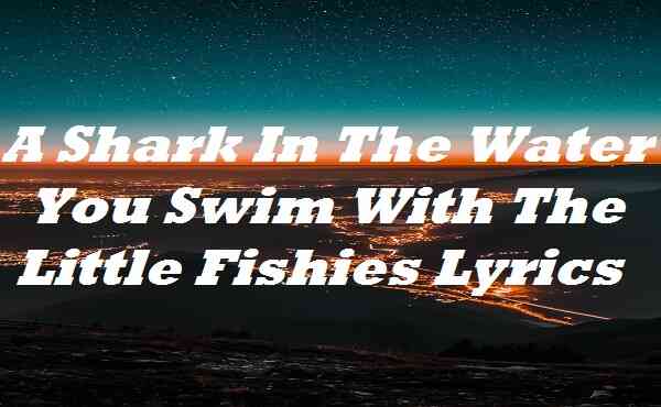 a shark in the water you swim with the little fishies lyrics