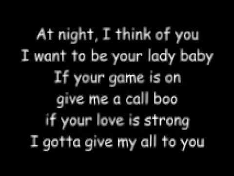 at night i think of you i want to be your lady baby lyrics