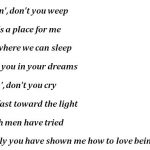 darling lyrics