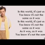 in this world its just us you know harry styles