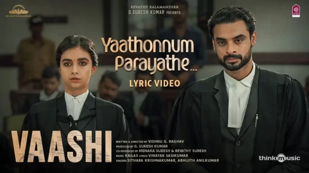 Yaathonnum Parayathe Lyrics – Vaashi | Kailas