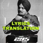 295 sidhu moose wala lyrics meaning in hindi