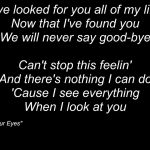 when i look you in your eyes what are you willing to do lyrics