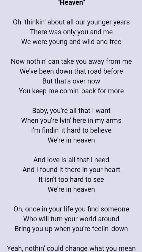 heaven lyrics