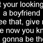 looking for a boyfriend i see that lyrics