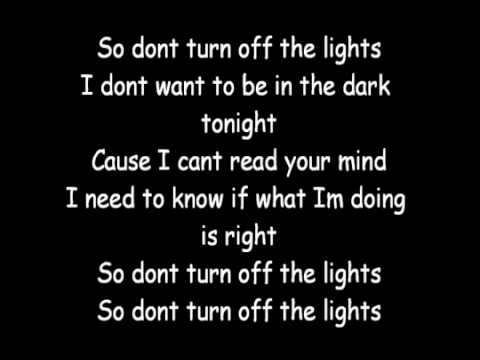 right right turn off the lights lyrics