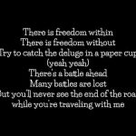 there is freedom within there is freedom without lyrics